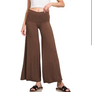 Zenana Outfitters Chocolate Wide-Leg Pants